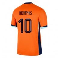 Holandsko Memphis Depay #10 Domáci futbalový dres ME 2024 Krátky Rukáv